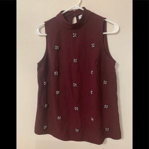 2/$25 Contemporaine by Simons embellished top EUC